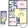フレンドリー大野 2LDKの間取り