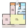 リアン飾東A 2LDKの間取り