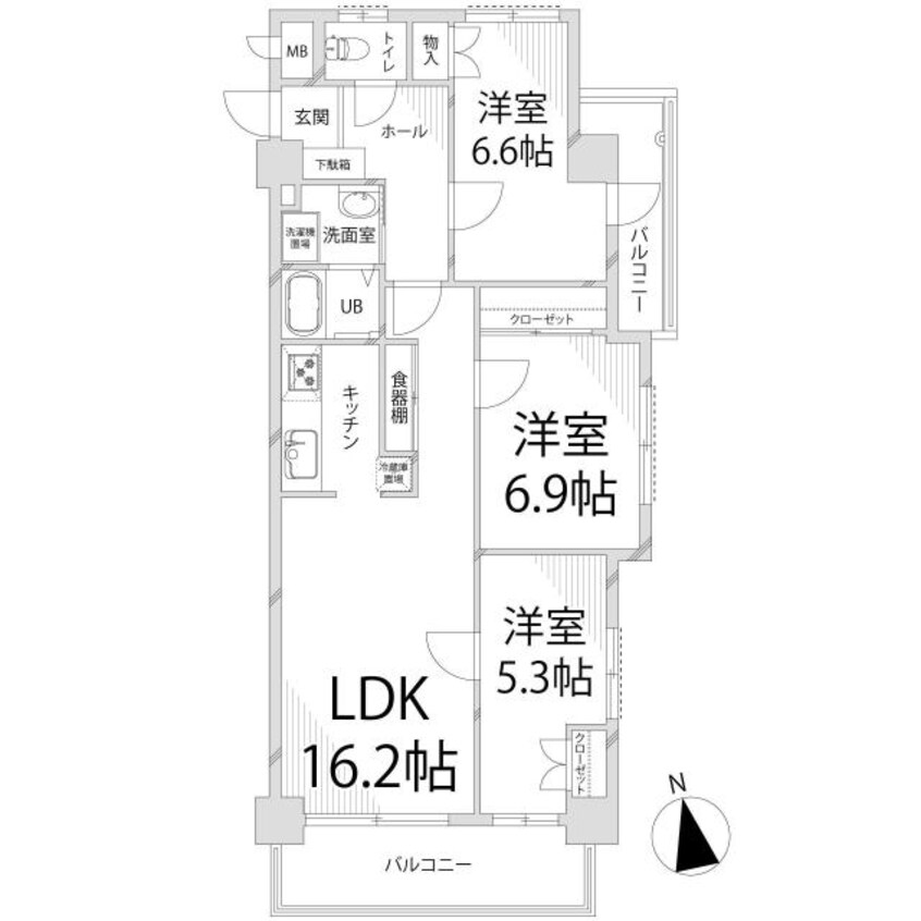 間取図 キャッスルコート男山