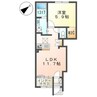ミモザ 1LDKの間取り