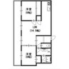 スクエアメゾン姫路城前 2LDKの間取り