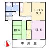 アネックスみなみ 2LDKの間取り