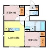 クレセール 2LDKの間取り