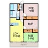 プレステージ姫路サザンコンフォート 2LDK+Sの間取り
