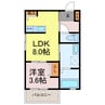La maison du bonheurⅡ 1DKの間取り