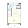 ビヤン北八代 1DKの間取り