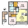 メゾンクローバー 2LDKの間取り