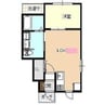 ブランテラス尾上町 1LDKの間取り