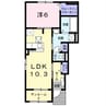 サンリット津田B 1LDKの間取り