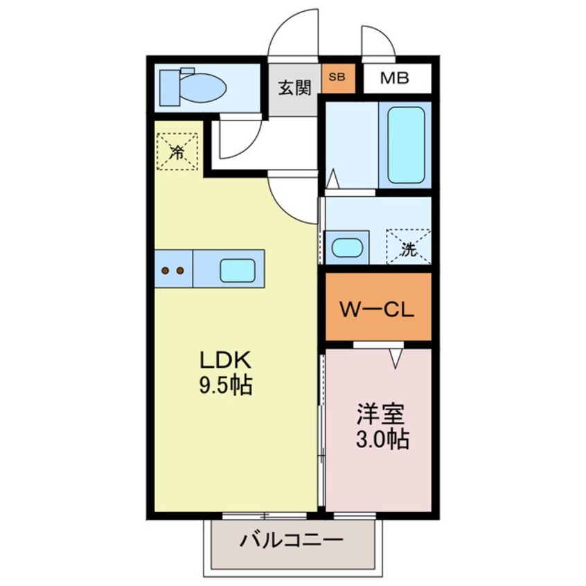 間取図 コンフォート双葉B棟