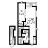 元町ハウス 1LDKの間取り