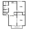 ア・カインドネス 2LDKの間取り