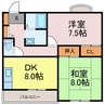 メゾン付城 2DKの間取り