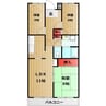 カサベルデ加古川 3LDKの間取り