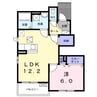 パン　リーヴル 1LDKの間取り