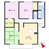 ロイヤルグレース花田　B棟 3LDKの間取り