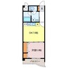 ジェルメ城陽 1DKの間取り
