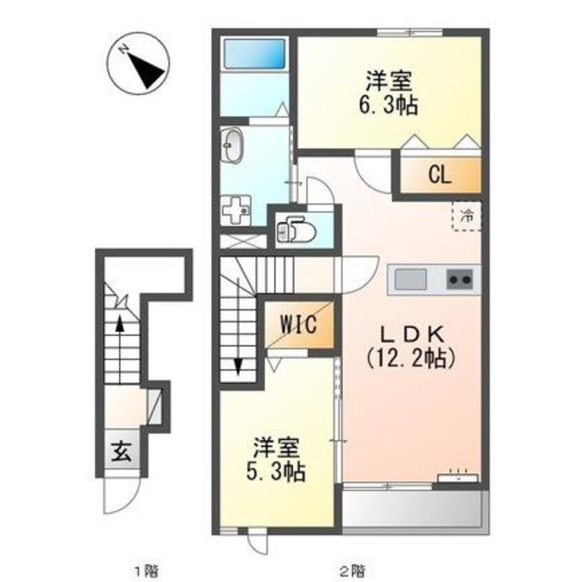 間取図 カルチェ