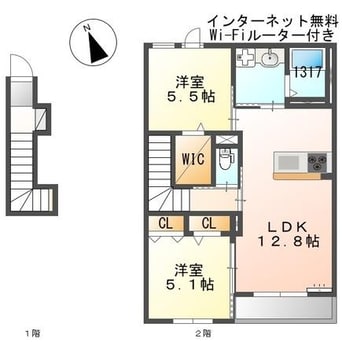 間取図 モン　レーヴ
