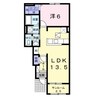 メゾン・ルタオ 1LDKの間取り