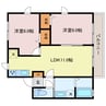 ハイム城山 2LDKの間取り