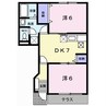 パルトネールF1 2DKの間取り