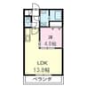 CozyCourt 1LDKの間取り