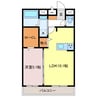 マンションパピルスⅡ 1LDKの間取り