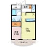コスモコート 1DKの間取り