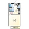 フェリス高浜 1Kの間取り