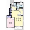 ハマナスⅡ 1LDKの間取り