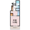 ピース北河原町B棟 1Kの間取り