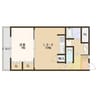 住吉マンション 1LDKの間取り