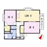 サンビレッジ阿成 2LDKの間取り
