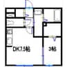 ララしらはま 1DKの間取り