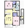タウンハウスＲ 2LDKの間取り