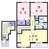 サニーパレスＢ 2LDKの間取り