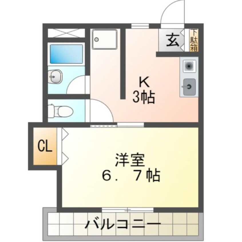 間取図 アメニティハイム御立