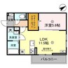 ルグラン龍野 1LDKの間取り
