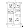 ルピナス南大路 3LDKの間取り