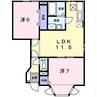 アムラインB 2LDKの間取り