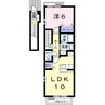 アドラブール　ラシュレⅡ 1LDKの間取り