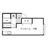 エステート八代 1Rの間取り