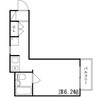 エレーヴ新在家 1Kの間取り