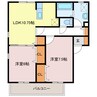 クレスト春風 2LDKの間取り