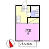ハイツタイヨウ 1Kの間取り