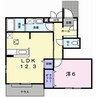ブルック・パーク・サイド 1LDKの間取り