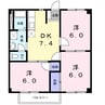 エルガーデン 3DKの間取り