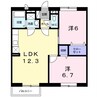 シャルマンホームB 2LDKの間取り