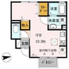 アバンセグリーンⅡ 1Rの間取り